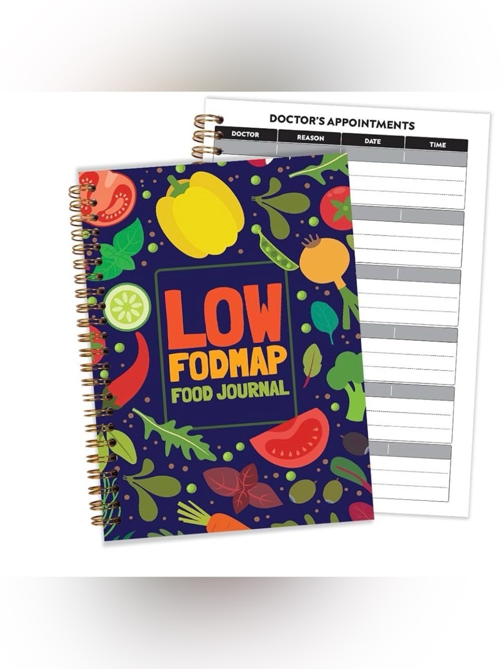 Low FODMAP Food diet book for beginner Journal Notebook spiral bound new